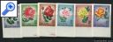 фото почтовой марки: Розы Вьетнам 1967 год 526-531 Зубцовая и беззубцовая