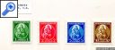 фото почтовой марки: Живопись Мадонна Рождество Венгрия 1932 год Михель 484-487 420 Евро цена по Михель