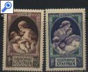 фото почтовой марки: Франция 1939 год Материнство Михель 455-456