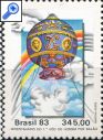 фото почтовой марки: Бразилия 1983 год Михель 2016 Воздушный шар