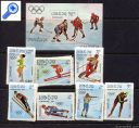 фото почтовой марки: Зимняя Олимпиада Лаос 1984 год Михель 698-705