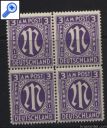 фото почтовой марки: Второй Рейх 1918-1920 годы 3 pf темный Квартблок