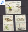 фото почтовой марки: Змеи Гвинея -Биссау 1994 год Михель 1211-1215