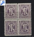 фото почтовой марки: Второй Рейх 1918-1920 годы 3 pf светлый Квартблок