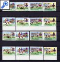 фото почтовой марки: Чемпионат мира по Футболу Гана 1974 год Михель 564-574 Зубцовая Беззубцовая Надпечатка