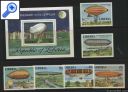 фото почтовой марки: Либерия 1978 год  Дирижабли Михель 1054-1059