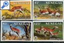 фото почтовой марки: Сенегал Фауна 1986 год Михель 875-878 Беззубцовая