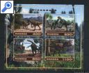 фото почтовой марки: Блок Динозавры  47  Руанда 2017