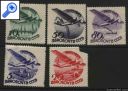 фото почтовой марки: СССР 1934 год Авиапочта без ВЗ(Две марки 20 коп.,5 коп.-с наклейкой. красная марка поврежден угол)