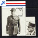 фото почтовой марки: Доминика 1991 год Михель 1468-1469 Шарль де Голль