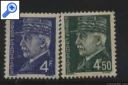 фото почтовой марки: Франция 1942 год Михель 579-580