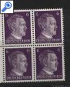 фото почтовой марки: Третий Рейх 1941 год Михель 785 Квартблок Темно-фиолет