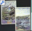 фото почтовой марки: Гана 2001 год Киты 2 Малых листа