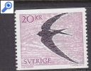 фото почтовой марки: Птицы Швеция Ласточка