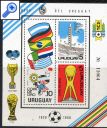 фото почтовой марки: Уругвай 1980 год Михель 1605-1607 Чемпионат мира по Футболу