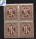 фото почтовой марки: Второй Рейх 1918-1920 годы 10 pf Квартблок